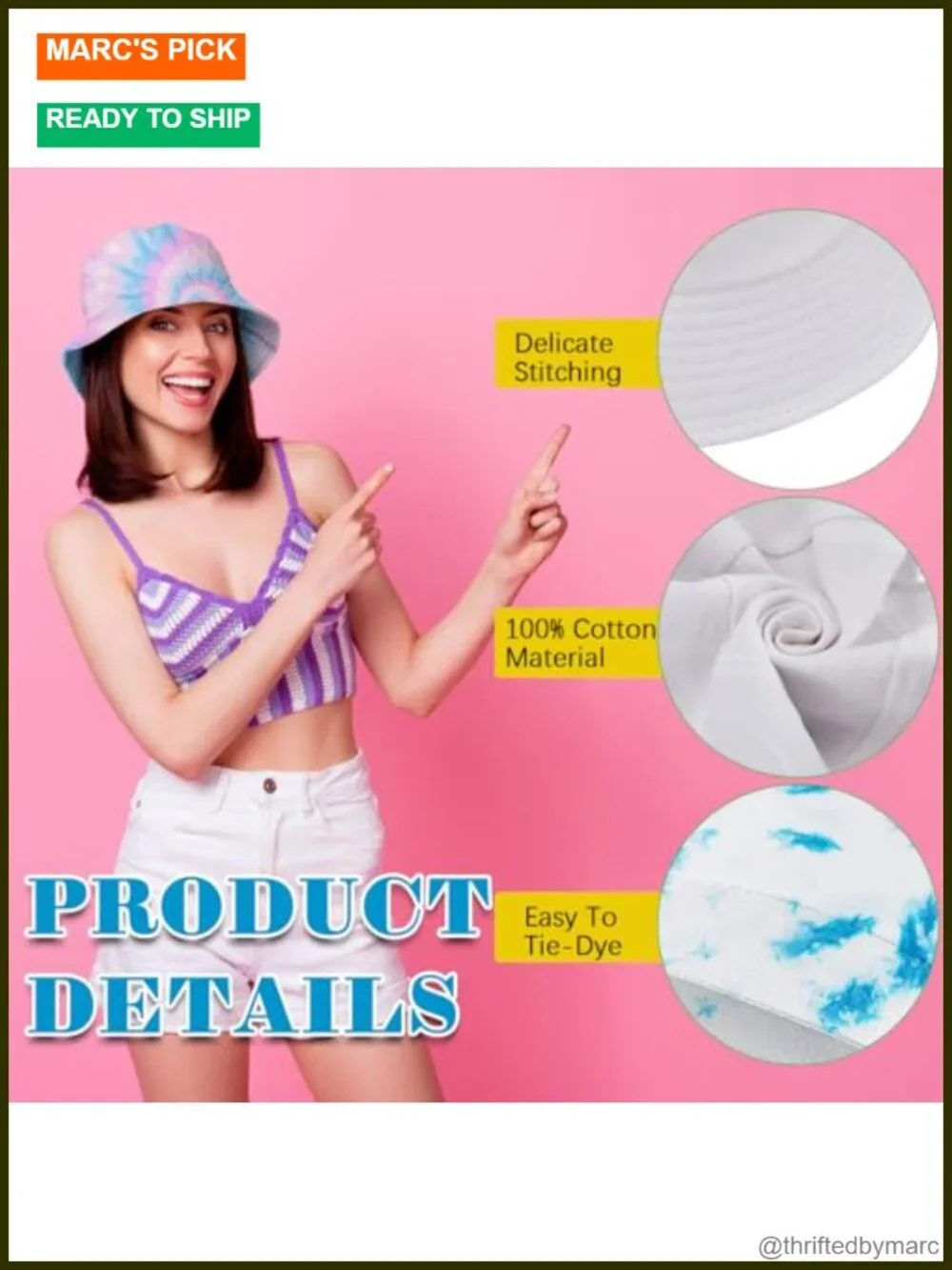 20 Pack Cotton Bucket Hats for Tie Dye Kit, DIY Blank Sun Hats with Rubber